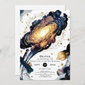 Simple Comet Space Birthday Einladung (Vorne/Hinten)