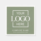 Simple Company Logo Custom Business Party Supplies Serviette (Vorderseite)