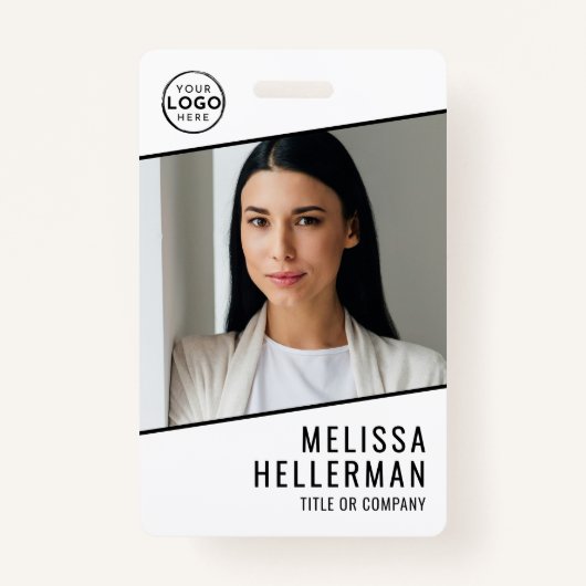 Simple Company Logo Employee ID Ausweis (Vorderseite)