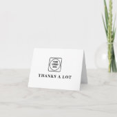 Simple Company Logo Thank You Note Card Dankeskarte (Vorderseite)