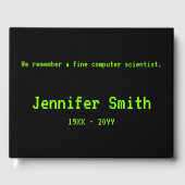 Simple Computer Scientist Condolences Gästebuch (Vorderseite)