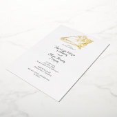 Simple Conch Seashell Sandy Beach Folieneinladung (Gedreht)