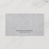 Simple Concrete Look Construction Professional Visitenkarte (Vorderseite)