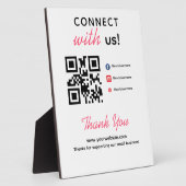 Simple Connect With Us Social Media QR Business Fotoplatte (Seite)