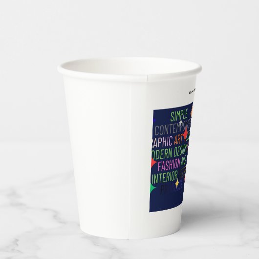 Simple Contemporary Graphic Pappbecher (Rechts)