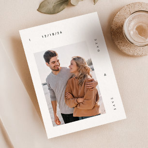 Simple Contemporary Wedding Foto Save the Date Einladung