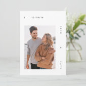 Simple Contemporary Wedding Foto Save the Date Einladung (Stehend Vorderseite)