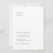 Simple Contemporary Wedding Foto Save the Date Einladung (Rückseite)