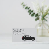 Simple Cool Uber Driver SUV Business Cards Visitenkarte (Stehend Vorderseite)