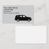 Simple Cool Uber Driver SUV Business Cards Visitenkarte (Vorne/Hinten)