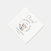 Simple Corgi Dog Wedding Cocktail Napkins Serviette (Ecke)