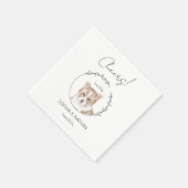 Simple Corgi Dog Wedding Cocktail Napkins Serviette (Ecke)