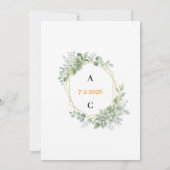 Simple Couple Wedding Invitation Einladung (Rückseite)