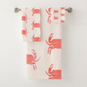 SimPle Crab Ocean Pattern Earthy Tone Badhandtuch Set (Insitu)