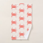 SimPle Crab Ocean Pattern Earthy Tone Badhandtuch Set (Handtuch)