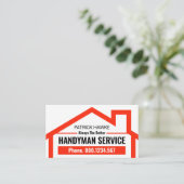 Simple Creative Red Roof Building Placard  Visitenkarte (Stehend Vorderseite)