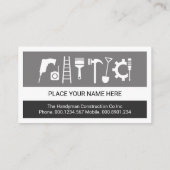 Simple Creative Red Roof Building Placard  Visitenkarte (Rückseite)