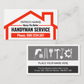 Simple Creative Red Roof Building Placard  Visitenkarte (Vorne/Hinten)