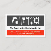 Simple Creative Rooftop Handyman Building Visitenkarte (Rückseite)