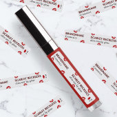 Simple Crimson Scarlet Red Custom Lip Gloss & Tint Etiketten