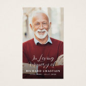 Simple Cross Funeral Memorial Prayer Photo Card (Vorderseite)