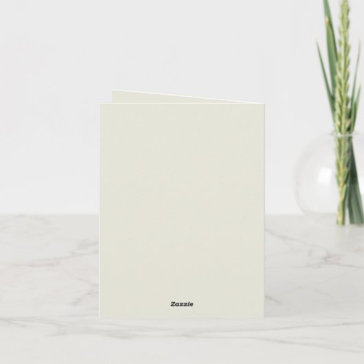 Simple Crown Minimalist Wedding Folded Invitation Einladung (Rückseite)