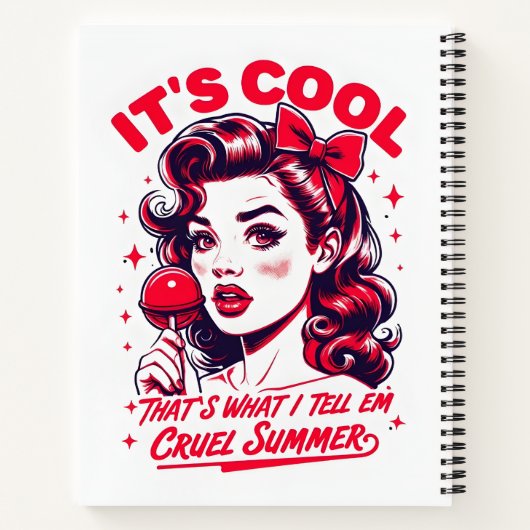 Simple Cruel Summer 1950er Jahre Design - Notebook Notizblock (Rückseite)