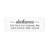 Simple Cursive Family Name Script Return Address (Vorne)