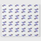 simple custom blue purple black leaves add your t geschenkpapier (Flach)