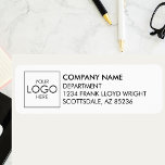 Simple Custom Business Company Logo Return Address<br><div class="desc">Elevate your business correspondence and promotional efforts with our Simple Custom Business Company Logo Return Address labels. These labels are a valuable addition to your business office supplies, serving as a crucial element of your corporate branding strategy. By prominently displaying your company's logo and featuring the phrase "your logo here,...</div>