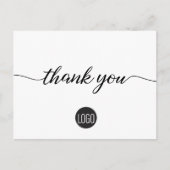 Simple Custom Business Logo Sozialen Vielen Dank Postkarte (Vorderseite)