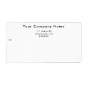 Simple Custom Business Shipping Labels (Vorne)