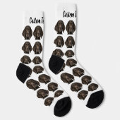 Simple Custom Dog Pet Photo Personalized Text Sock Socken (Rechts)