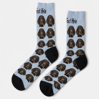 Simple Custom Dog Pet Photo Personalized Text Sock Socken