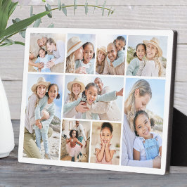 Simple Custom Family Photo Collage Fotoplatte