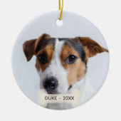 Simple Custom Jack Russell Dog Foto Keramik Ornament (Vorne)