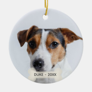 Simple Custom Jack Russell Dog Foto Keramik Ornament