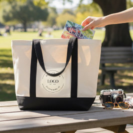 Simple Custom Large Business Logo  Tragetasche