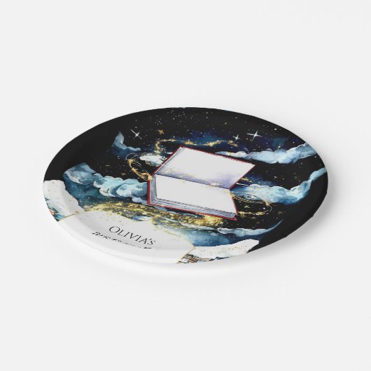 Simple Custom Library Storybook Birthday Pappteller (Schrägansicht)