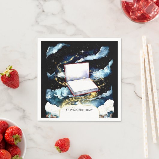 Simple Custom Library Storybook Birthday Serviette (Beispiel)