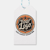 Simple Custom Logo and Text Business Geschenkanhänger (Vorderseite)