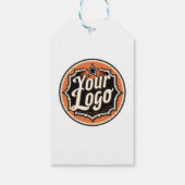 Simple Custom Logo and Text Business Geschenkanhänger (Rückseite)