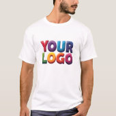 Simple Custom Logo and Text Business T-Shirt (Vorderseite)