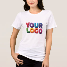Simple Custom Logo and Text Business Tri-Blend Shirt