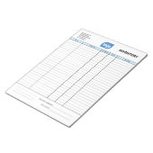 Simple Custom Logo Business Inventory Notepad Notizblock (angewinkelt)