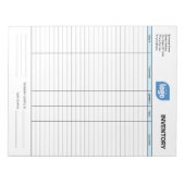 Simple Custom Logo Business Inventory Notepad Notizblock (Vorderseite)