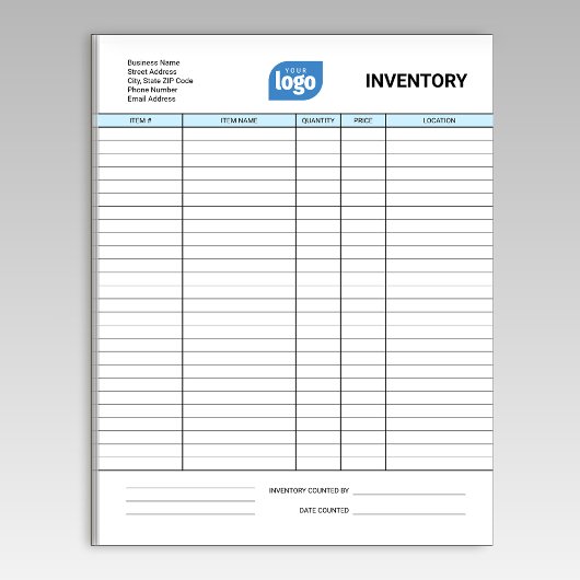 Simple Custom Logo Business Inventory Notepad Notizblock
