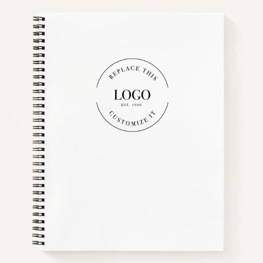 Simple Custom logo QR CODE website Promotion Notizblock (Vorderseite)