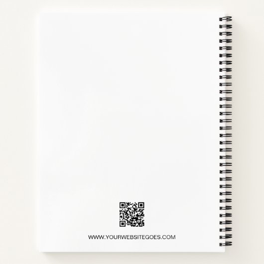 Simple Custom logo QR CODE website Promotion Notizblock (Rückseite)