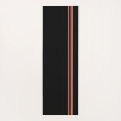 Simple Custom Logo Three Stripes Black Orange Yogamatte (Rückseite)